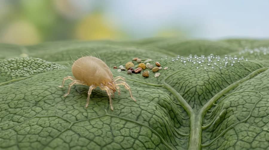 Predatory mites and parasitic wasps control thrips and whitefly.